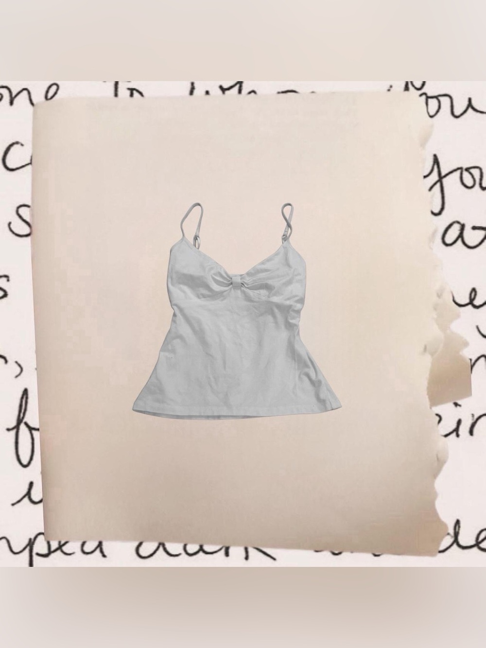bow accented fitted camisole